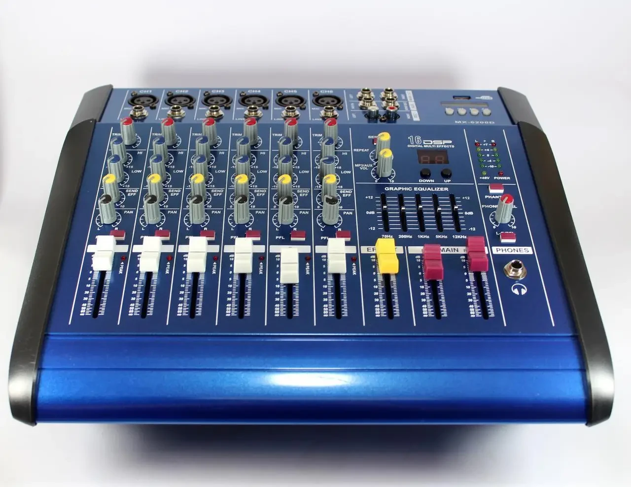 Аудио микшер Mixer BT6300D с Bluetooth и 7 каналами | Микшерный пульт и Усилитель звука - фото 2 - id-p2137712944