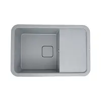 Кухонная мойка Platinum 7850 CUBE с крылом и креплением, матовая, 78x50x18 см, Серый металлик (000024620)