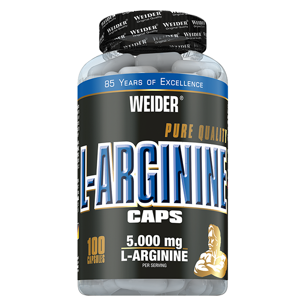 Weider L-Arginine Caps. Л-Аргінін в капсулах. 5000 мг на порцію. 100 капсул