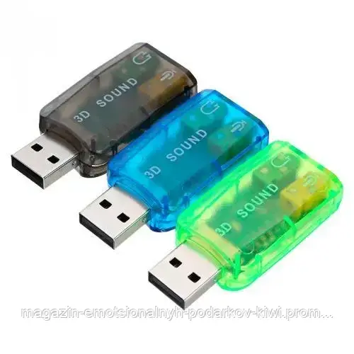 Звуковая карта USB 3D sound 5.1 | Внешний звуковой адаптер для ПК ...