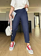 Стильные брюки Мом ткань: костюмка джинс 50-52,54-56,58-60 "LELIK" BLU1460-289 zam