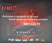 ТВ-тюнер DVB-T2 METAL 2558 с WI-FI адаптером и экраном | Цифровой приемник с функцией подключения к интернету