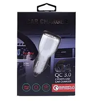 Автомобільний адаптер із швидкою зарядкою Car 2 USB QC 3.0 SY (6A) 681, фото 3