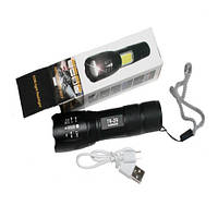 USB микро фонарик BL 29 T6 | Ручной светодиодный фонарь с зарядкой | Портативный фонарик для активного отдыха