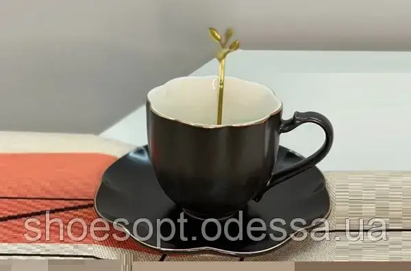 Кухоль класичний із блюдцем і ложечкою