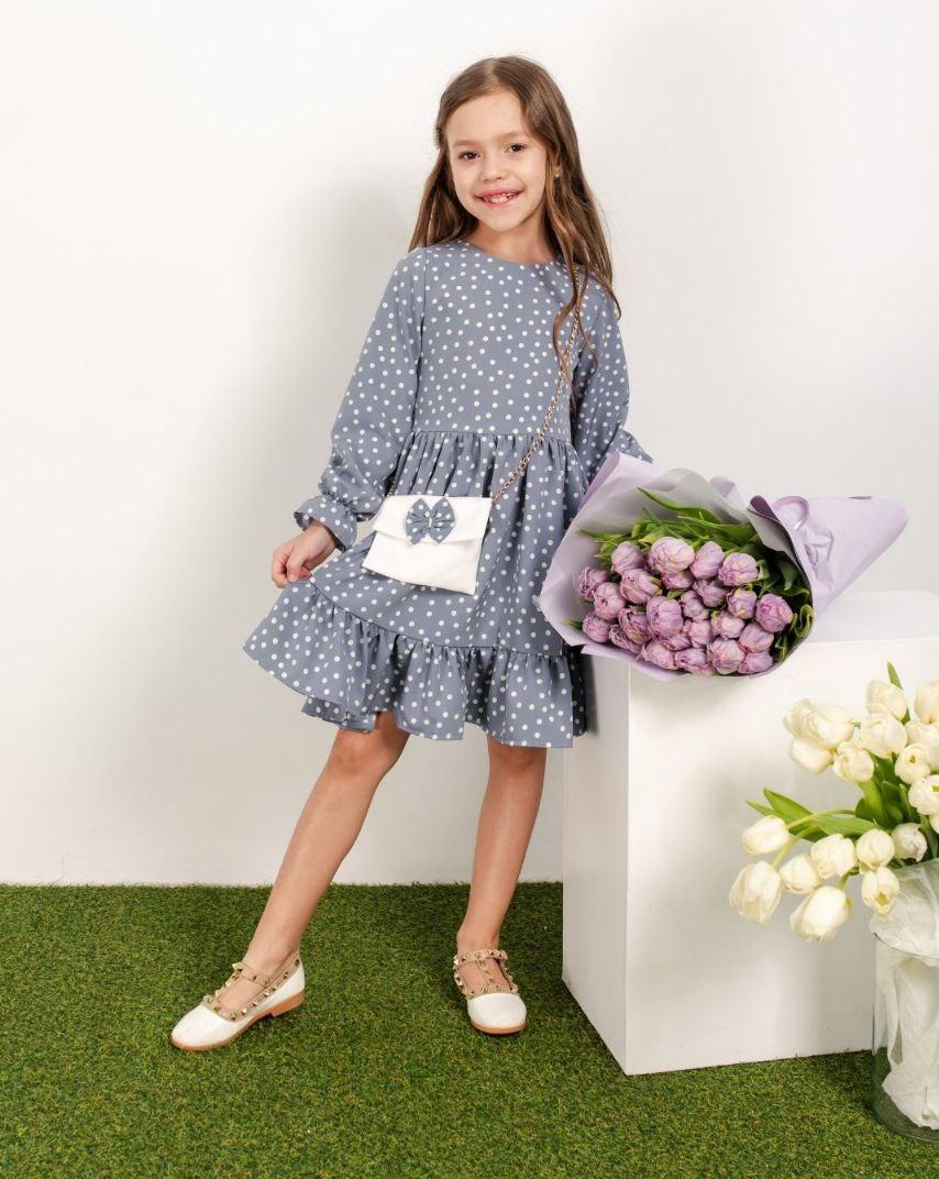 Сукня на дівчинку 98, 104 см Софт 002761 Сірий