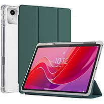 Чохол для Lenovo Tab M11 / Xiaoxin Pad 2024 Galeo TPU Trifold with Stylus Holder Dark Green