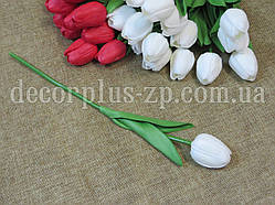 Тюльпан з фоамірану 32 см, білий