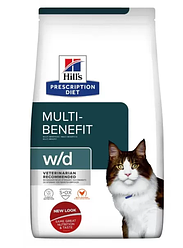 Корм Hill's PD Feline W/D (Хіллс при цукровому діабеті, запобіг. ожиріння, коліти, запори)1.5кг