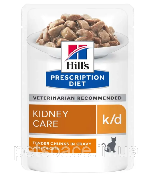 Корм Hill's PD Feline K/D Chicken (Хіллс при захвор. нирок та нирковій недостатності) 85г.
