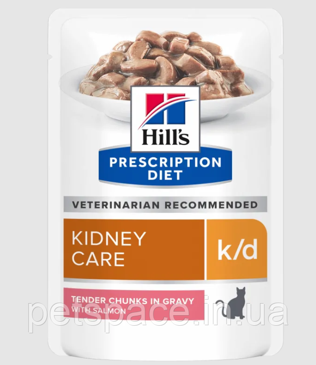 Корм Hill's PD Feline K/D Salmon (Хіллс при захвор. нирок та нирковій недостатності) 85г.