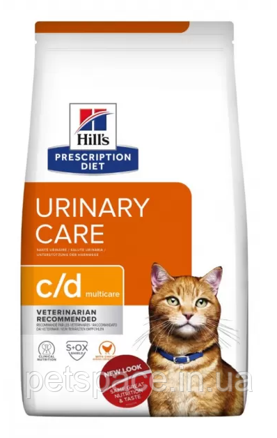 Корм Hill's PD Feline С/D Chicken (Хіллс запобіг-ня струвітів, оксалатів, лікув-ня циститів) 1.5кг, фото 1