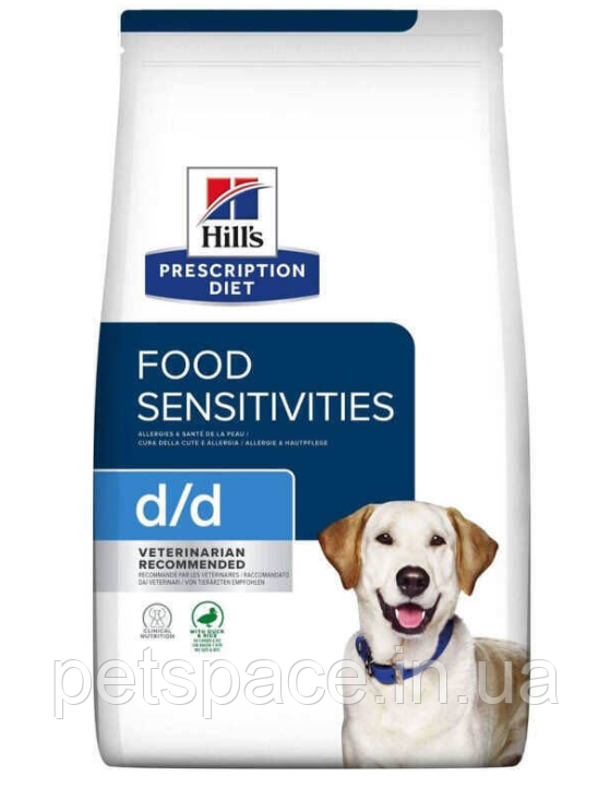 Корм Hill's PD Canine D/D (Хіллс при харчовій чутливості та захвор. шкіри з качкою) 1.5кг.