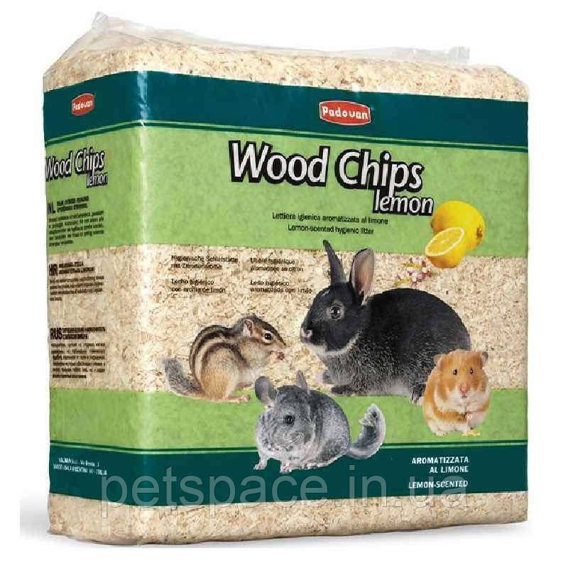 Наповнювач Padovan Wood Сhips Lemon (Падован для кліток гризунів з ароматом лимона) 14л/1кг