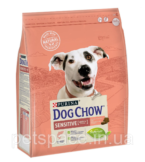 Корм для собак Dog Chow Sensіtive (Дог Чау для дорослих собак, лосось) 2.5кг., фото 1