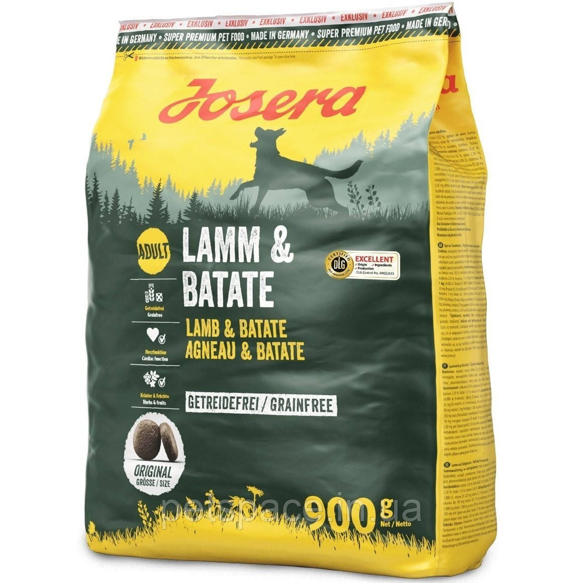 Корм Josera Lamm&Batate (Йозера з ягням та бататом) 900г.