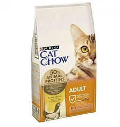 Корм для котів Cat Chow Adult (Кет Чау для дорослих кішок, курка та індичною) 15кг.