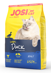 Корм Josera JosiCat Crispy Duck (ЙозіКет Кріспі Дак), 650г.