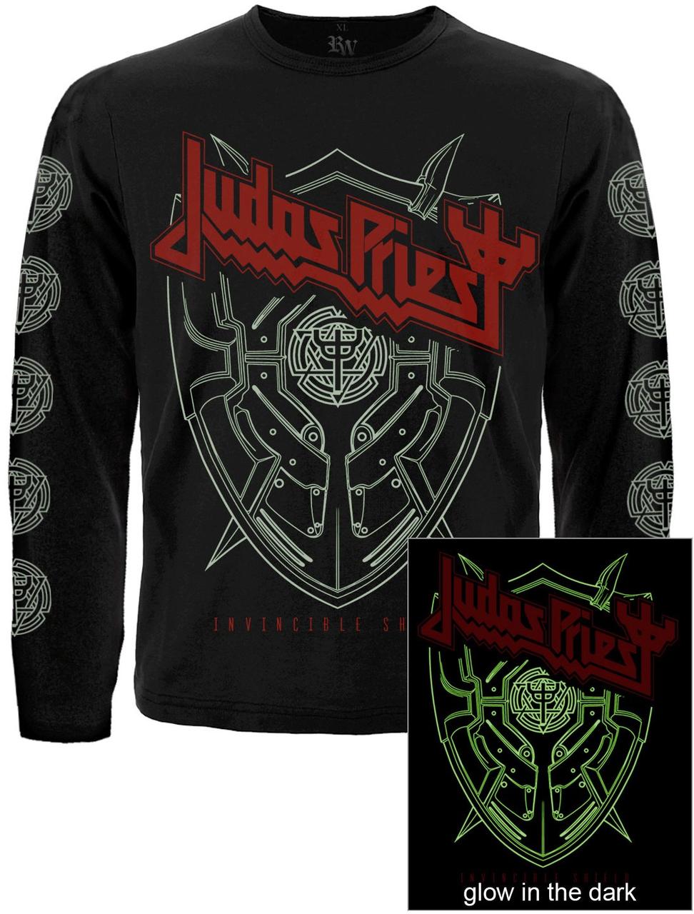 Футболка з довгим рукавом Judas Priest "Invincible Shield" (світиться в темряві), Розмір M