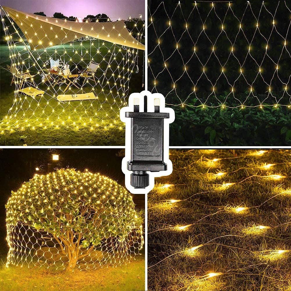 TIYUPA 3M x 2M Вуличні сітчасті світильники, 204 світлодіодні казкові гірлянди, фото 1
