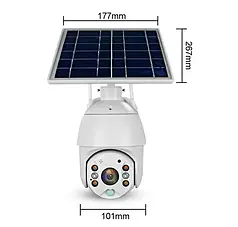 Камера відеоспостереження XF-DC06-F 4 G сонячна батарея | Камера зовнішнього спостереження | Вулична wifi камера