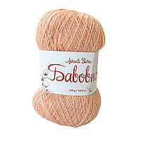 Avanti Yarn COTTON (Аванті Ярн Коттон) № 117 персик (Пряжа напівбавоана, нитки для в'язання)