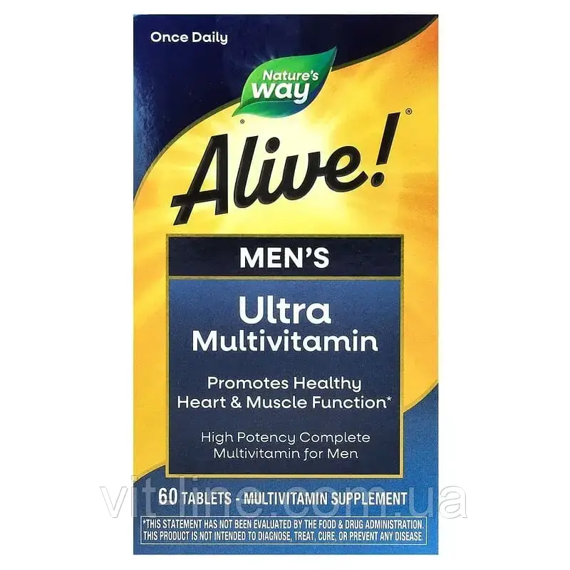 Nature's Way Alive комплексные мультивитамины для мужчин 60 таблеток - фото 1 - id-p342843138