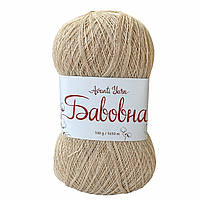 Avanti Yarn COTTON (Аванті Ярн Коттон) № 36/08 беж (Пряжа напівбавоана, нитки для в'язання)