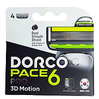 Картрідж для гоління Dorco 4шт Pace6 Pro з 6 лезами