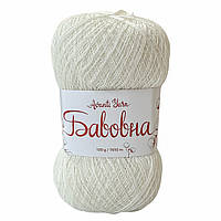 Avanti Yarn COTTON (Аванті Ярн Коттон) № 008 білий (Пряжа напівбавоана, нитки для в'язання)
