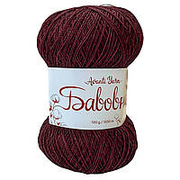 Avanti Yarn COTTON (Аванті Ярн Коттон) № RX18 бордо (Пряжа напівбавоана, нитки для в'язання)