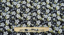 Костюмний креп колір чорний "Квітковий мотив"
