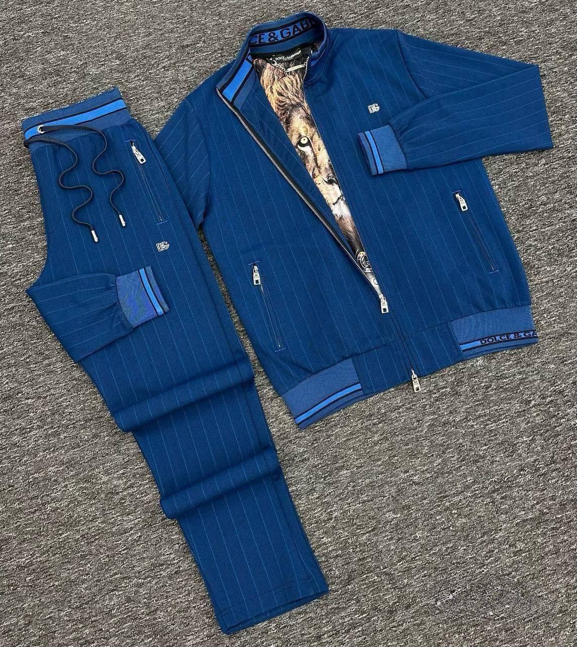 Чоловічий спортивний костюм Dolce Gabbana CK7632 синій S, фото 1