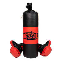 Боксерський набір Груша та рукавички, 40 см (червоно-чорний) Toys Shop