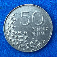 Монета Финляндии 50 пенни 1990-92 гг.