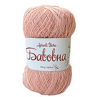 Avanti Yarn COTTON (Аванті Ярн Коттон) № 1315 персик (Пряжа напівбавоана, нитки для в'язання)