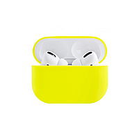 Силиконовый чехол (бампер) для наушников Apple Airpods PRO | Желтый