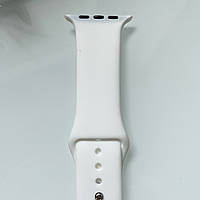 Белый качественный силиконовый ремешок для умных смарт-часов (Smart Watch) 42/44мм