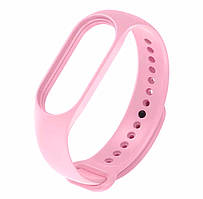 Силіконовий ремінець для фітнес-браслету Mi band M6/7/8 (Світло-рожевий)