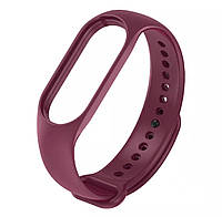 Силиконовый ремешок для фитнес-браслета Mi band M6/7/8 (Бордовый)