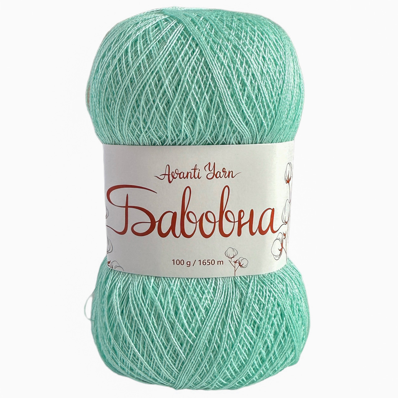 Avanti Yarn COTTON (Аванті Ярн Коттон) № 222 ментол (Пряжа напівбавоана, нитки для в'язання), фото 1