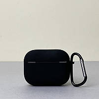 Силиконовый сменный чехол (бампер) с карабином для Apple Airpods PRO | Черный