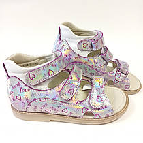 Ортопедичні сандалі для дівчинки 004-2-Love-30