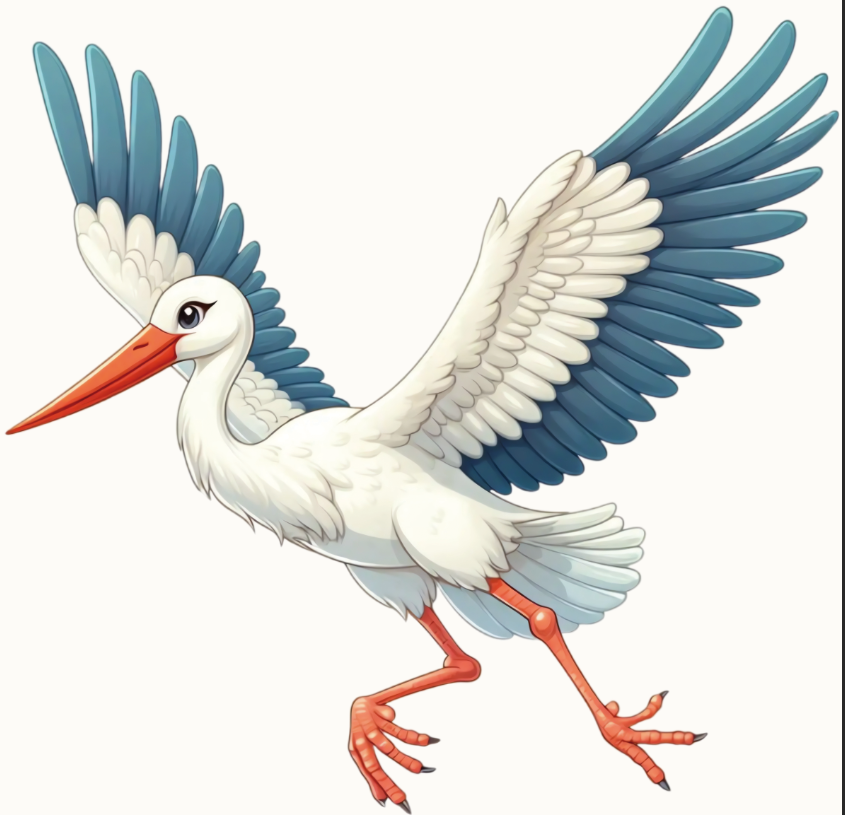 Наклейка для ростової фігури "Лелека" 80х78 см/інтер'єрна наклейка (без обрізу)