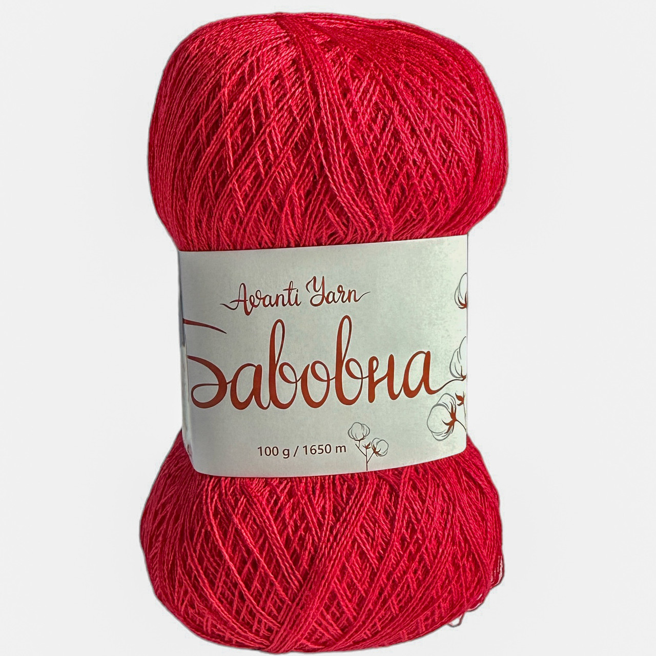 Avanti Yarn COTTON (Аванті Ярн Коттон) № 392653 червоний (Пряжа напівбавоана, нитки для в'язання), фото 1