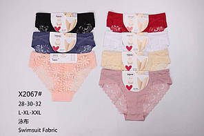 Жіночі трусики 12 штук Kolowei розміри L XL XXL мікс кольорів