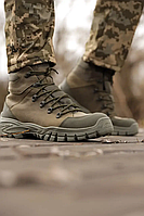 Ботинки тактические Brooklyn олива демисезон Военные мужские ботинки с вставками кордюры