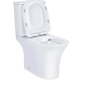 Qtap Presto чаша унітаза підлогового Rimless гір. випуск, нижній підвод, без сидіння 665х345х770m WHITE