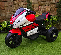Детский электромотоцикл Super Moto V6 (бело-красный цвет)