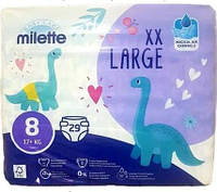 Подгузники 8 размера Milette Baby care 17+ кг 29 штук (полномерный 8 размер)